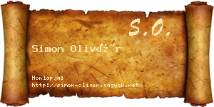 Simon Olivér névjegykártya