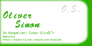 oliver simon business card